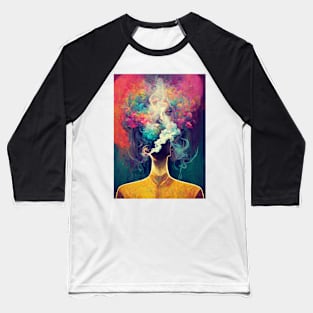 Smokey head, psychedelic, dmt, portrait Baseball T-Shirt